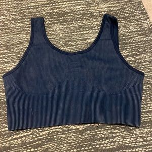 Target Blue Ribbed Sports Bra